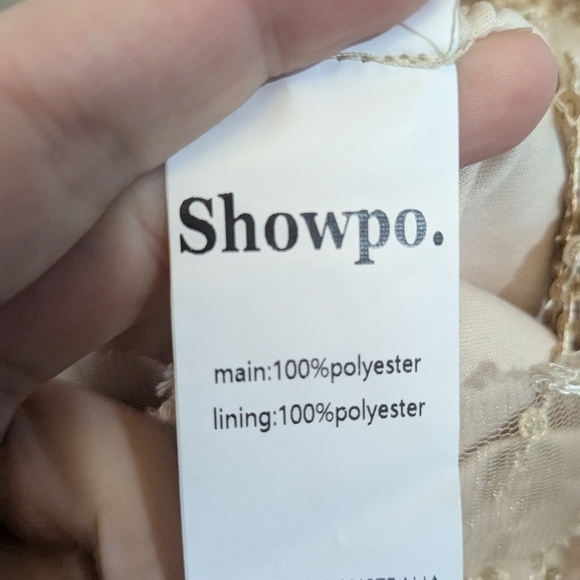 Showpo Shook Mini Dress In Champagne - Picture 4 of 4